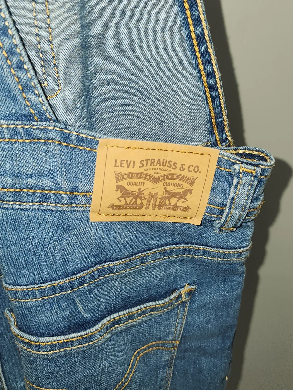 Blue Denim Girls Overalls - Levis Size 14 Youth